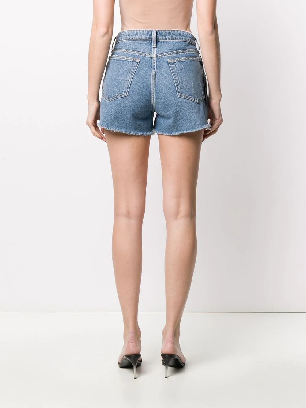 Misha distressed denim shorts - 4