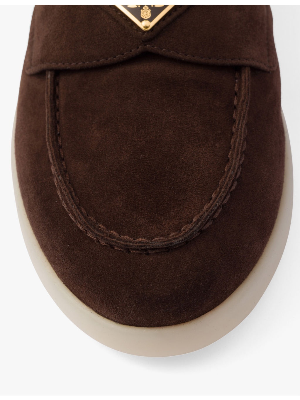 Logo-embellished suede loafers - 7