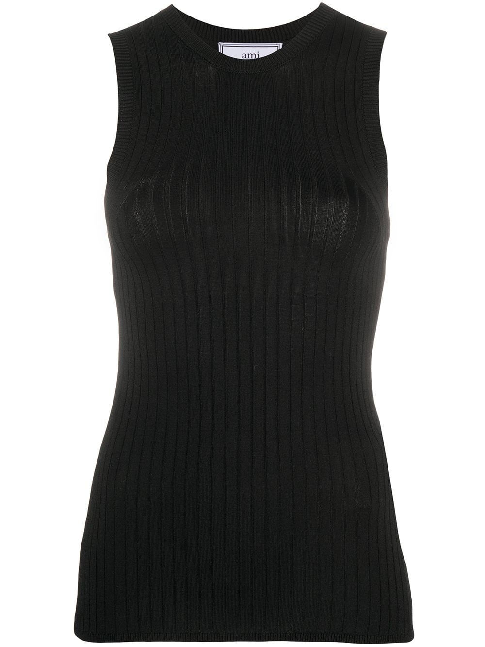 ribbed sleeveless jumper - 1