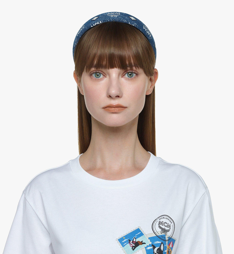 MCM Headband in Denim Jacquard outlook