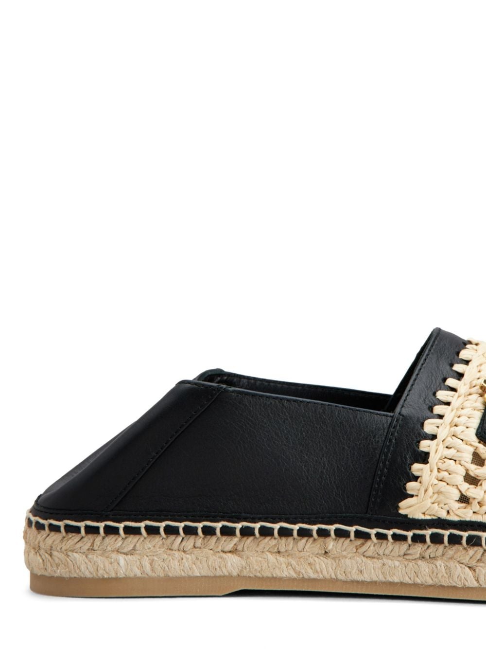 woven-raffia leather espadrilles - 6