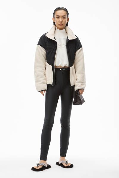 Alexander Wang SCULPTED JACKET IN TEDDY FLEECE & NYLON outlook