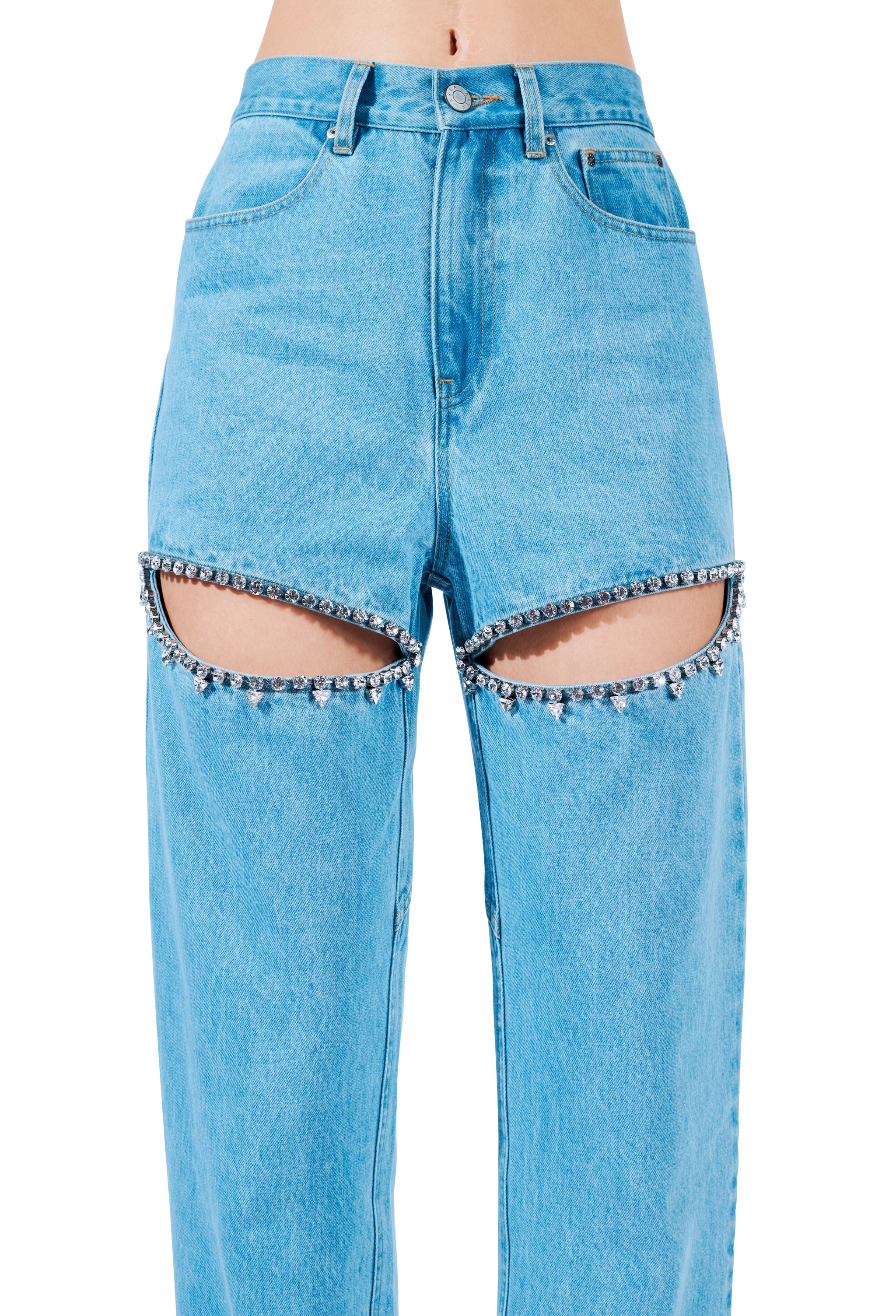 CRYSTAL SLIT JEAN - 2