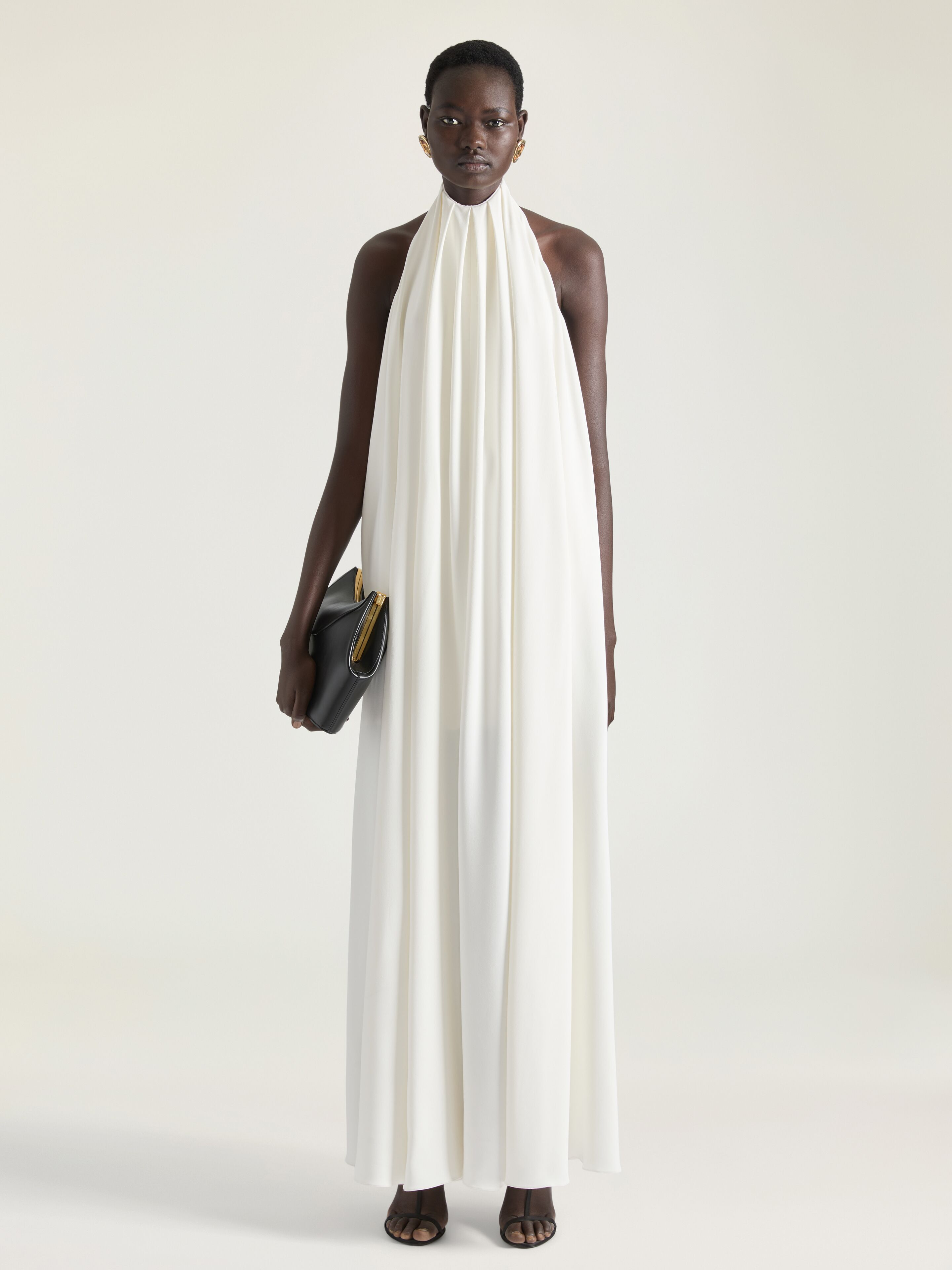 HALTERNECK EVENING DRESS IN CREPE CADY - 2