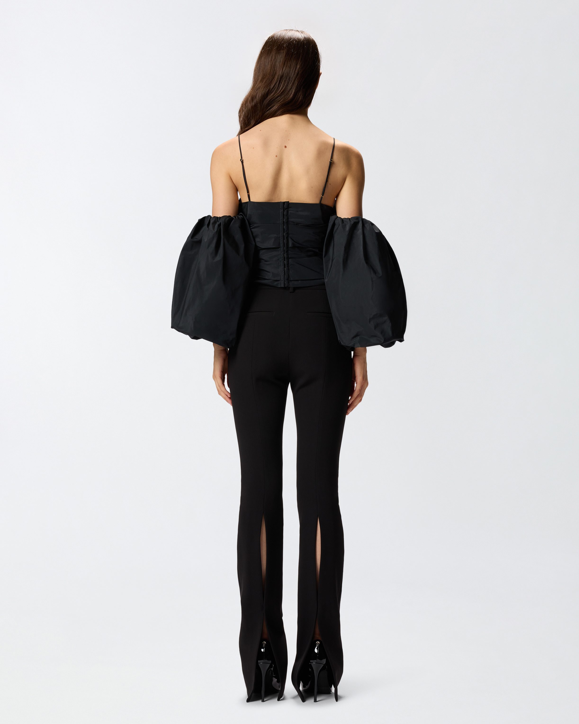 CROP TOP WITH PUFF SLEEVES - 4