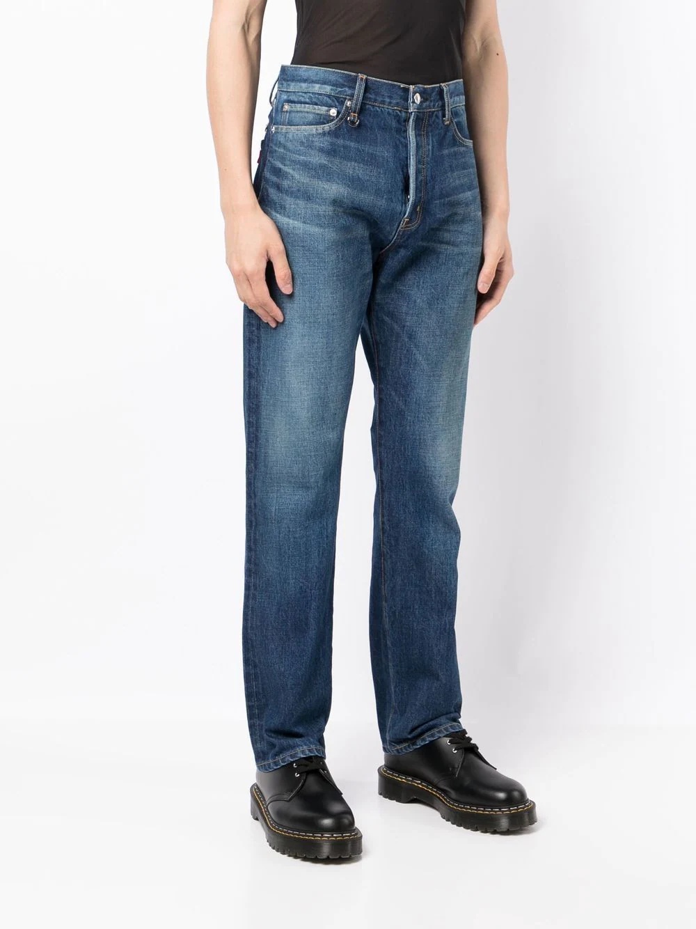 mid-rise straight-leg jeans - 3