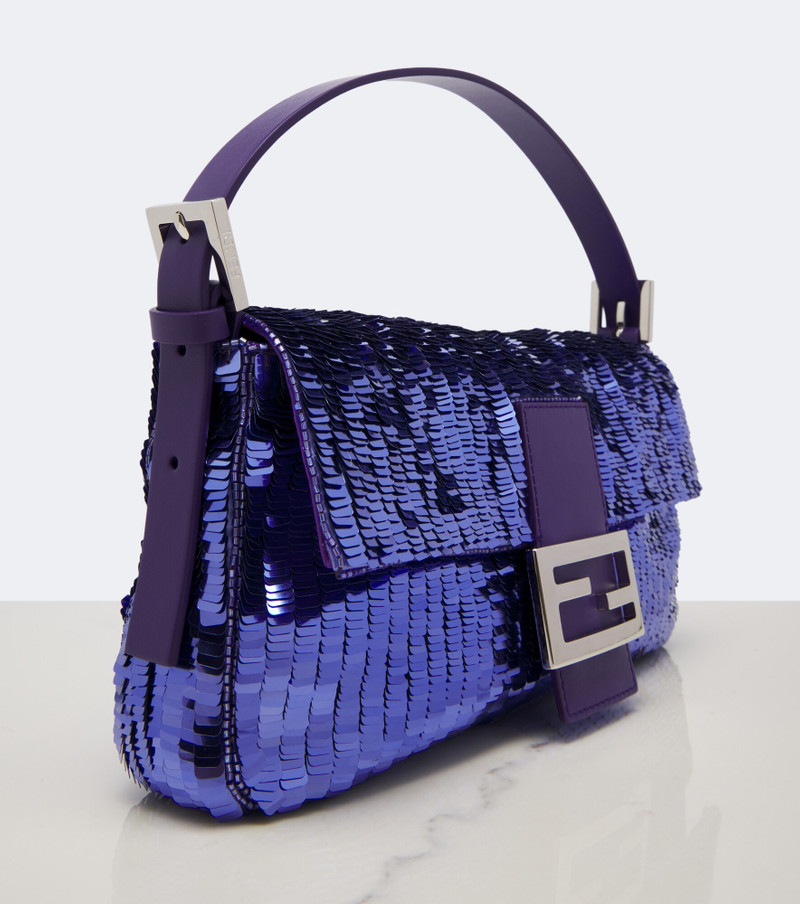 Baguette Small sequined shoulder bag 6
