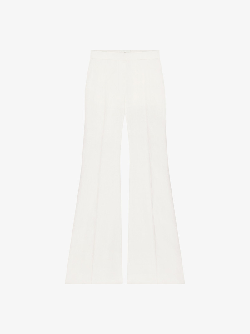 FLARE TAILORED PANTS IN LINEN - 1