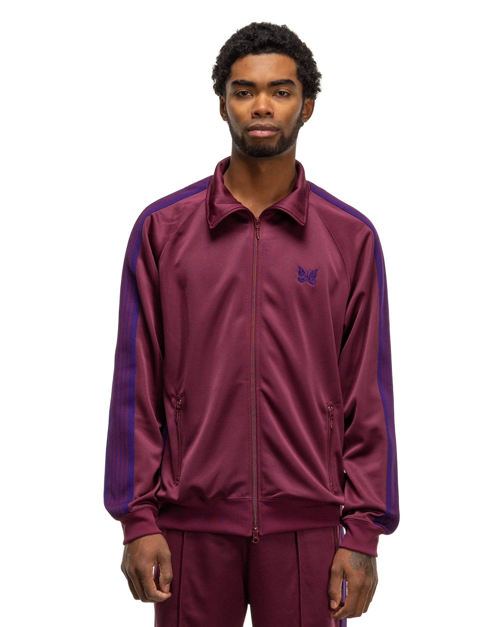 Track Jacket - Poly Smooth Wine - 4