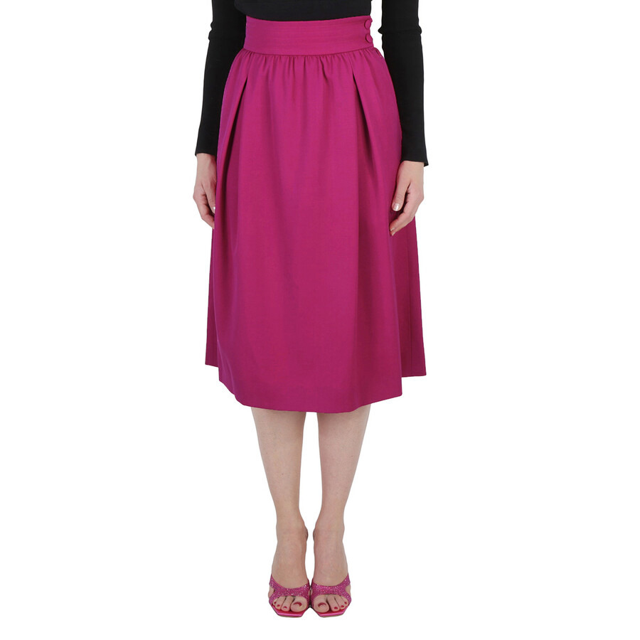 Moschino Ladies Fuchsia Flared Midi Skirt - 3