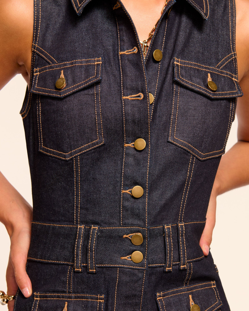 Stephania Sleeveless Denim Jumpsuit 3