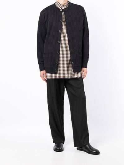 UNDERCOVER pinstriped buttoned cardigan outlook