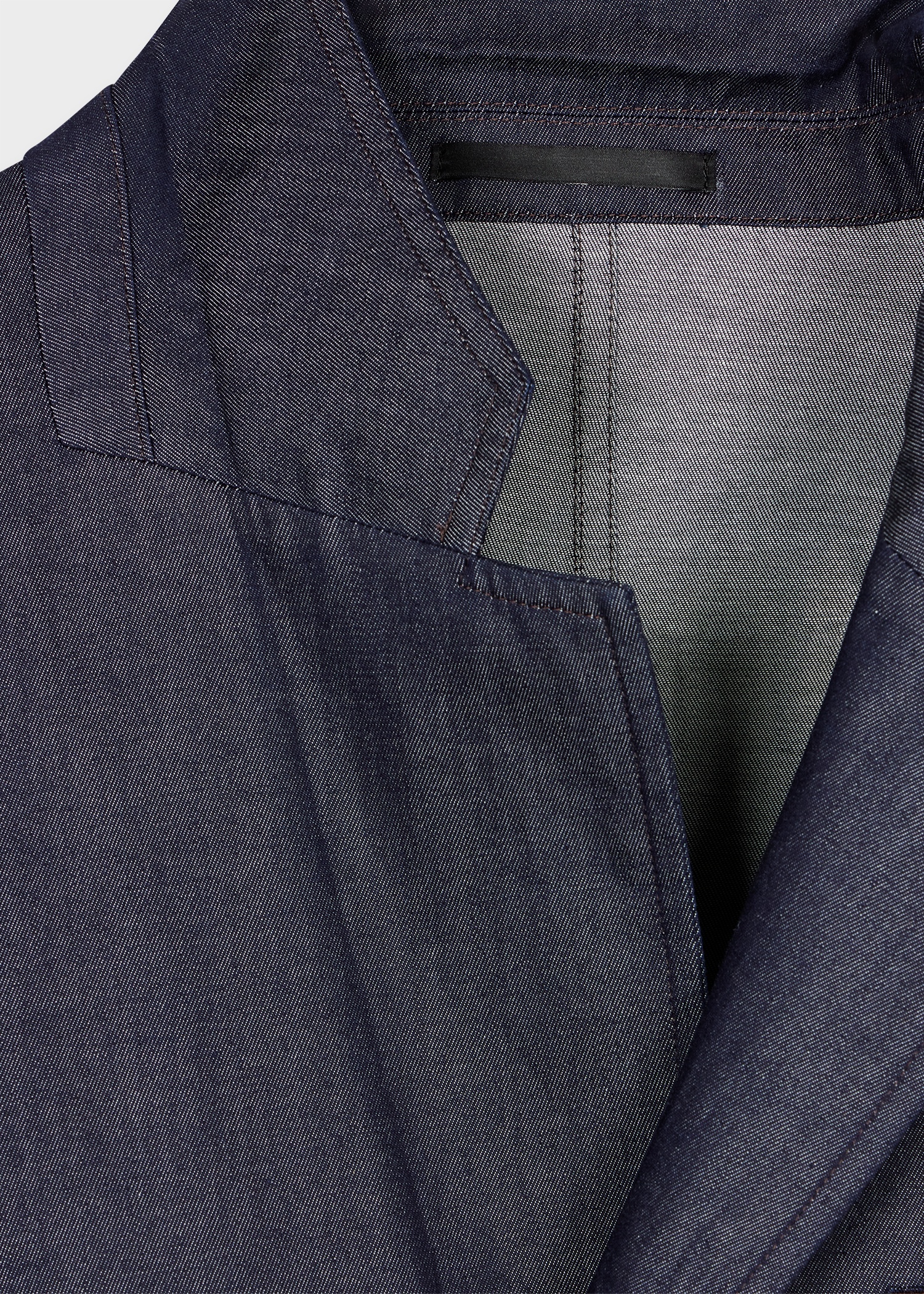 Indigo Cotton-Twill Three-Button Blazer - 2