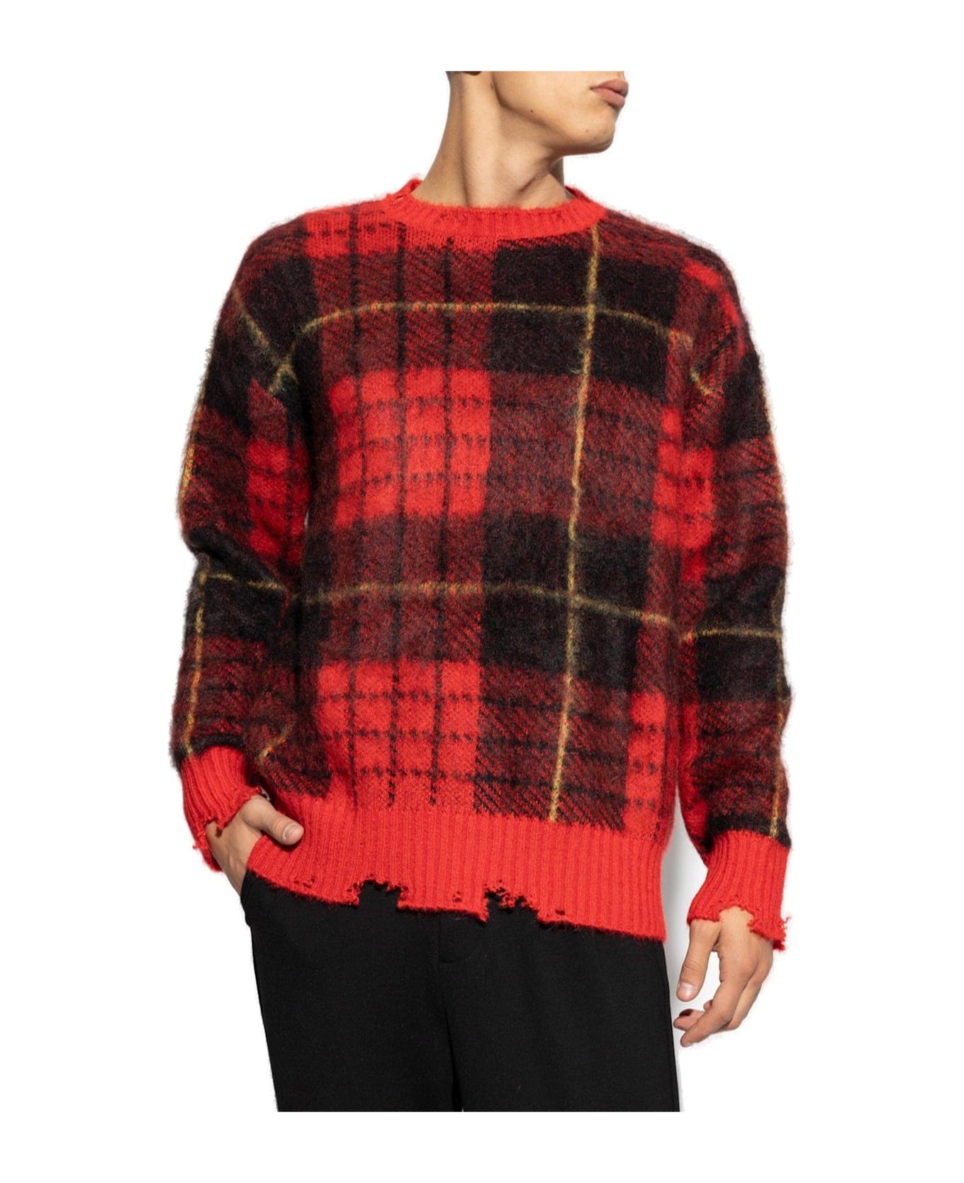 Check Pattern Distressed Jumper - 2