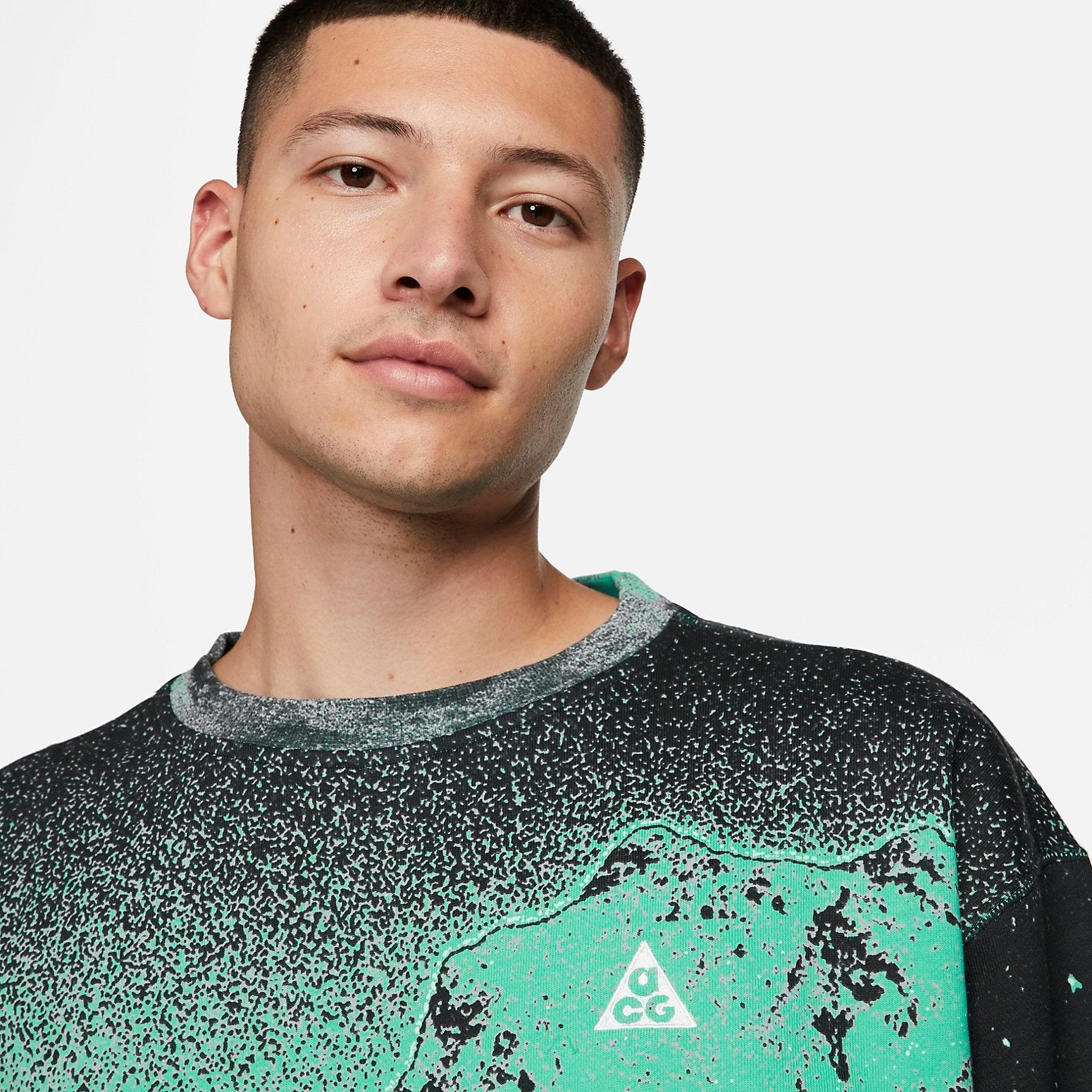 Nike Nike ACG Therma-FIT All-Over Print Fleece Crew 'Light Menta