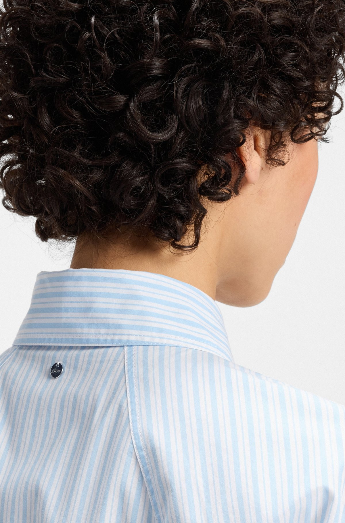 RELAXED-FIT BLOUSE IN STRIPED COTTON POPLIN - 6