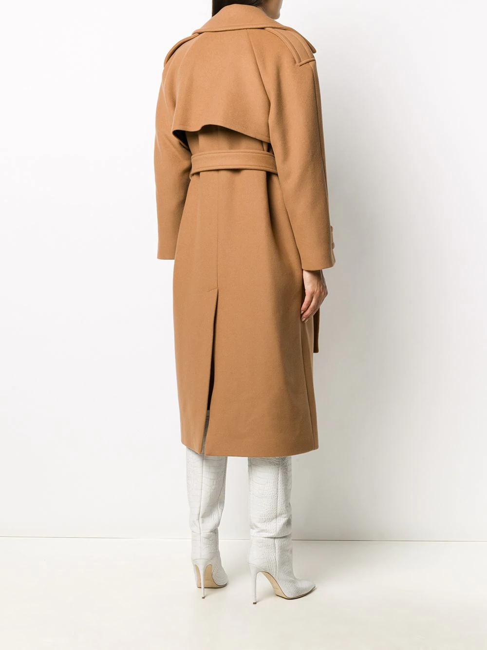 belted trench coat - 4