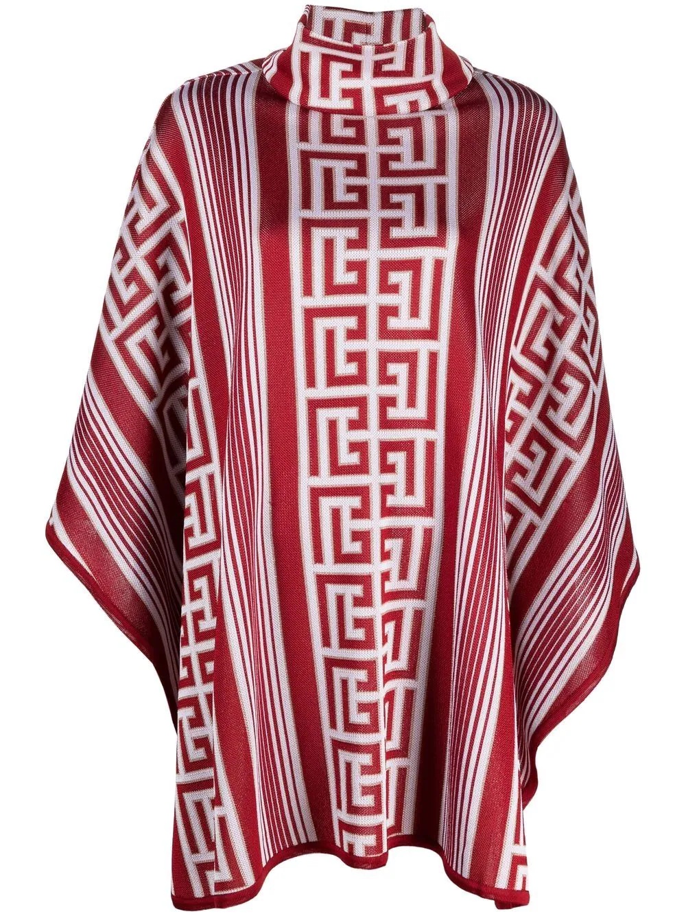 monogram-pattern cape - 1