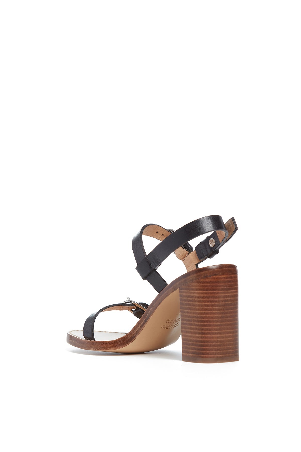 Miraya Strap Sandal in Black Leather - 3