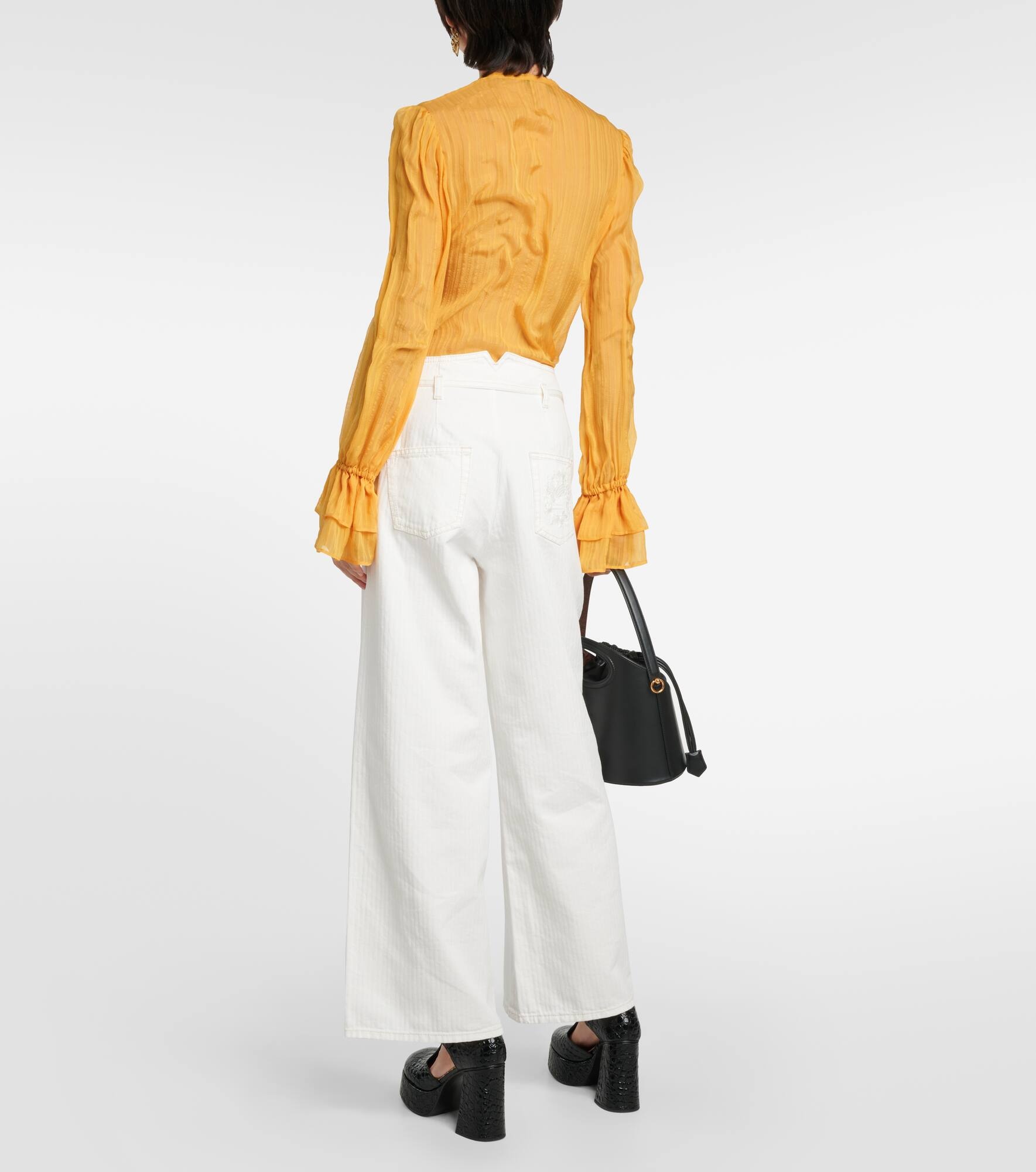 High-rise wide-leg jeans - 3