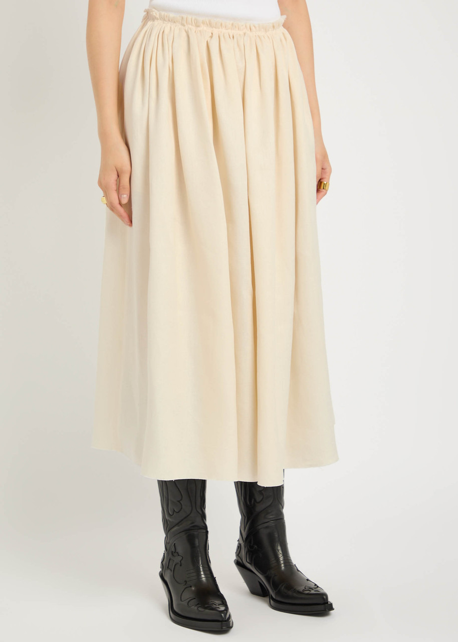 Gabriela Hearst Chiara Linen Midi Skirt - 2
