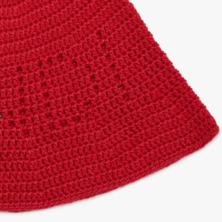 Red cotton bucket hat - 2