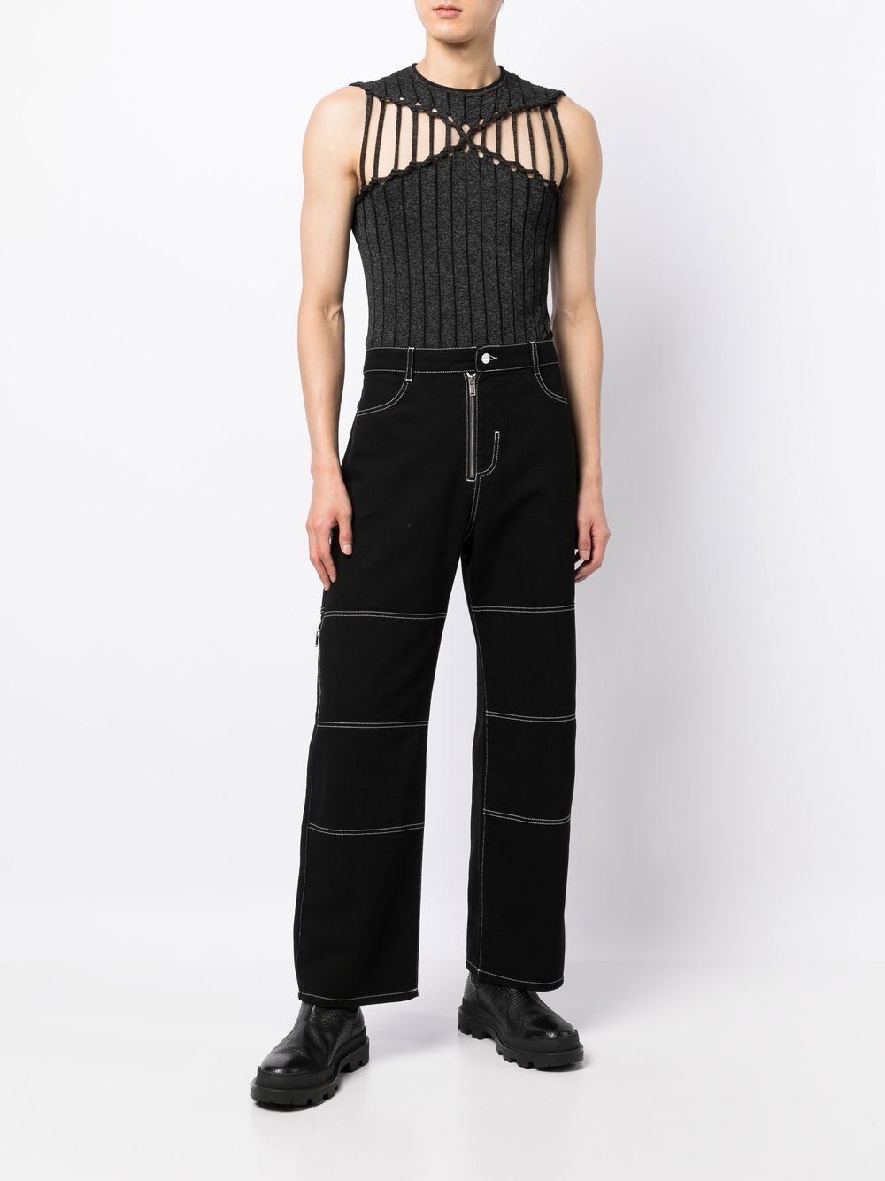 braided-detail knit top - 2