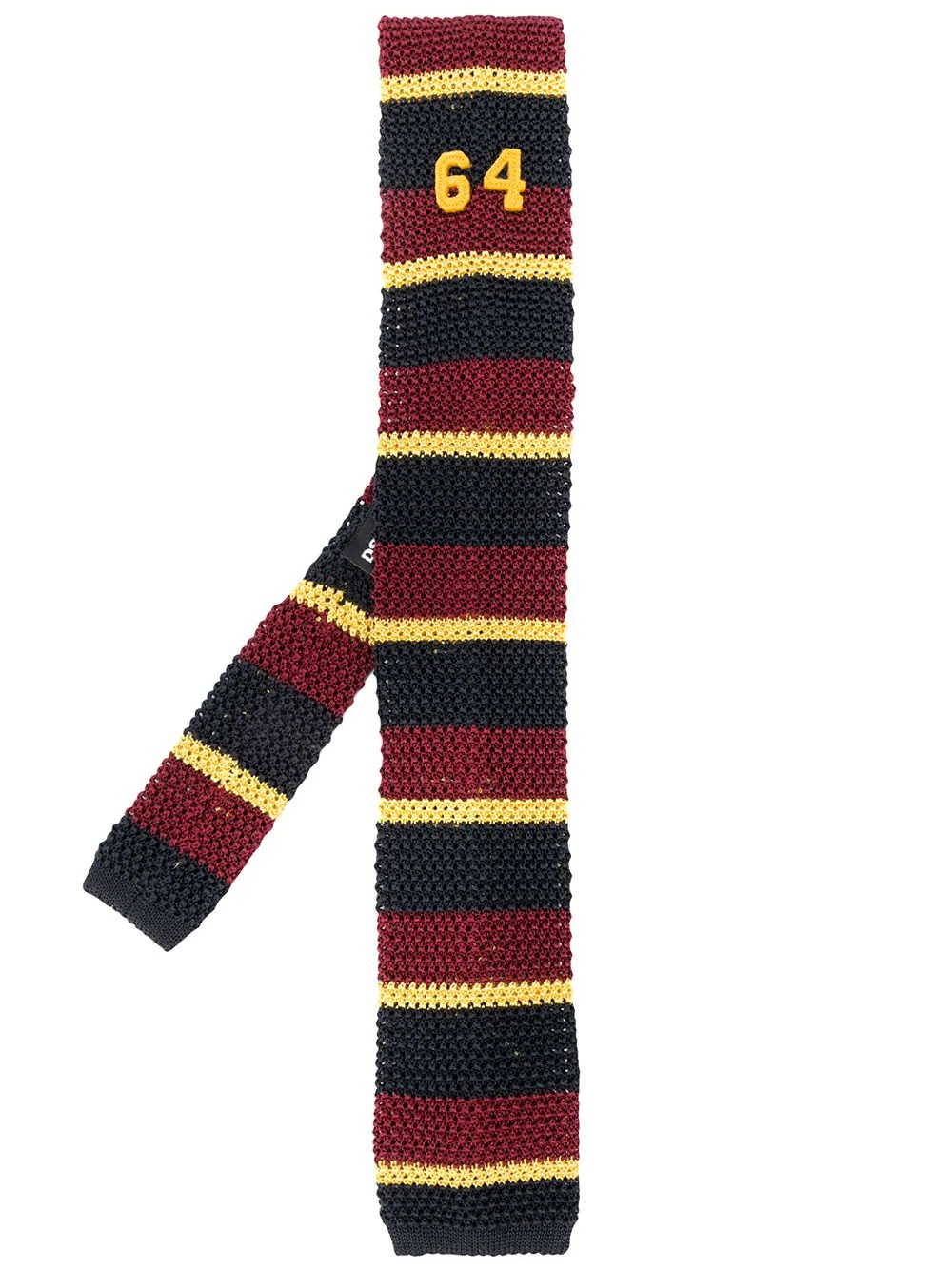 striped 64 knitted tie - 1