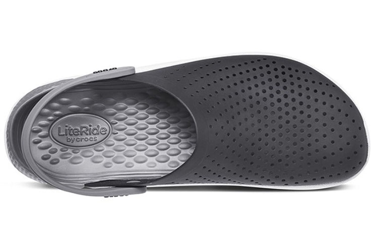 Crocs LiteRide Shoe Sandals Black Smoke Grey Unisex 204592-05M - 4