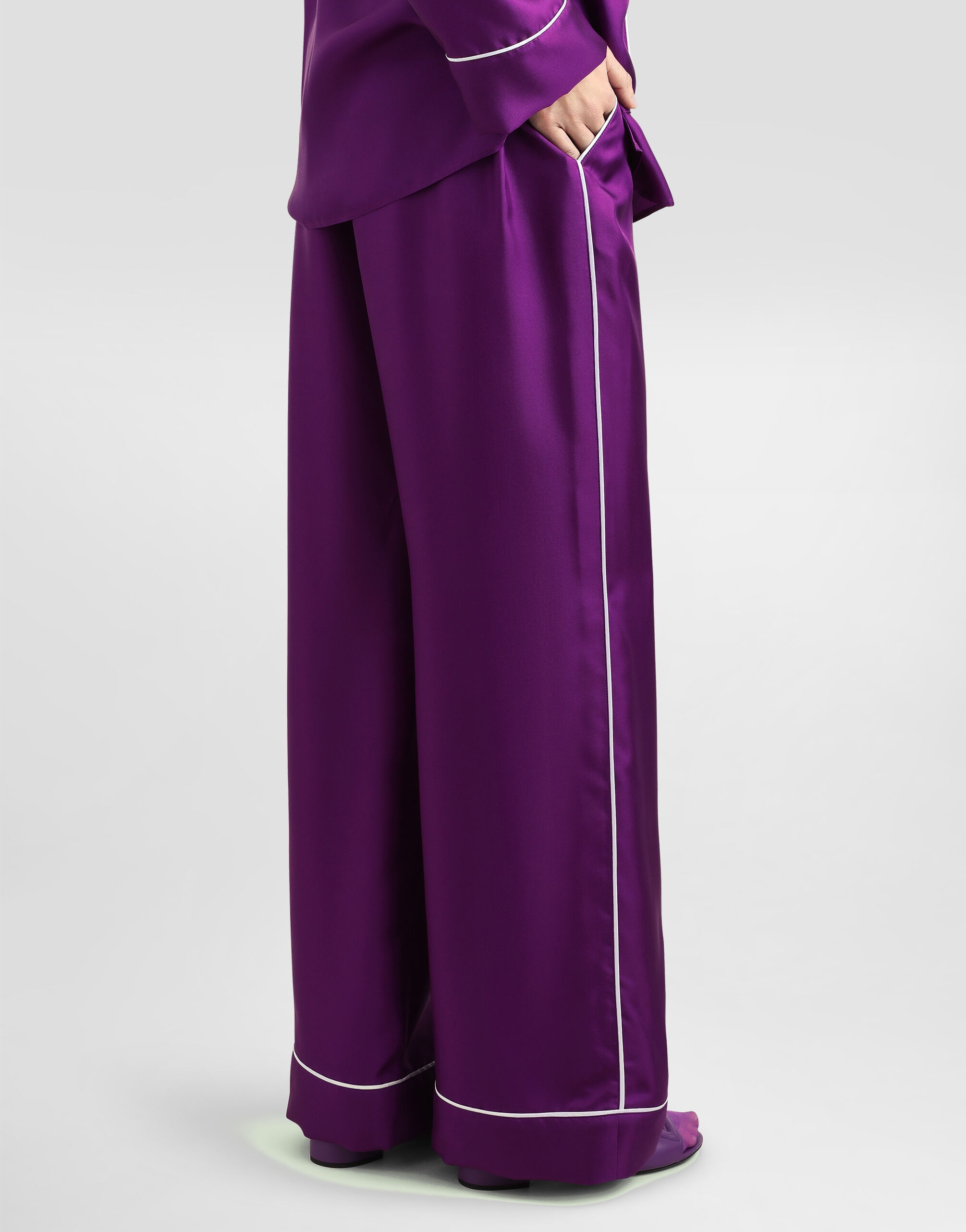 Silk twill vanity pants - 5