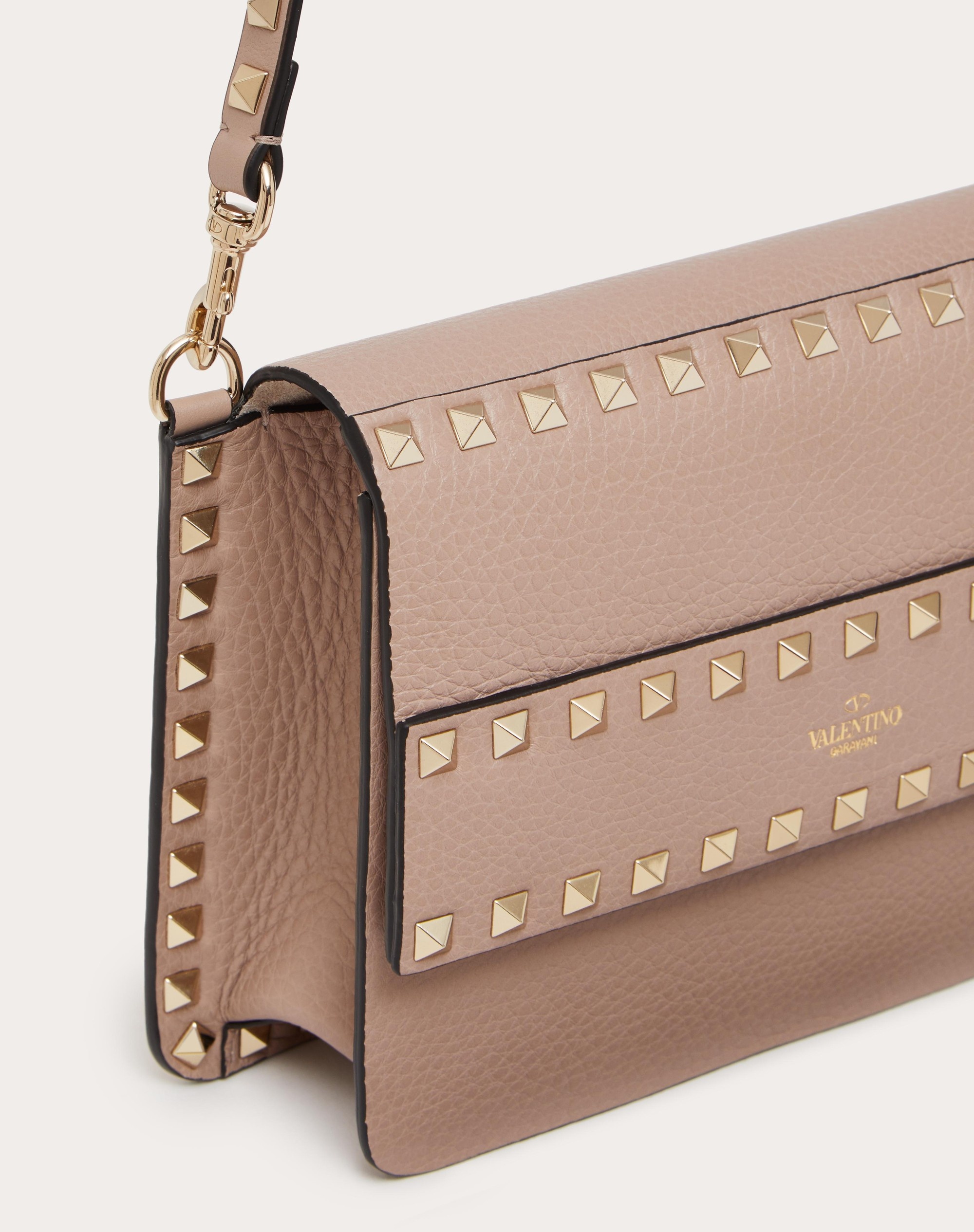 SMALL ROCKSTUD GRAINY CALFSKIN CROSSBODY BAG - 5