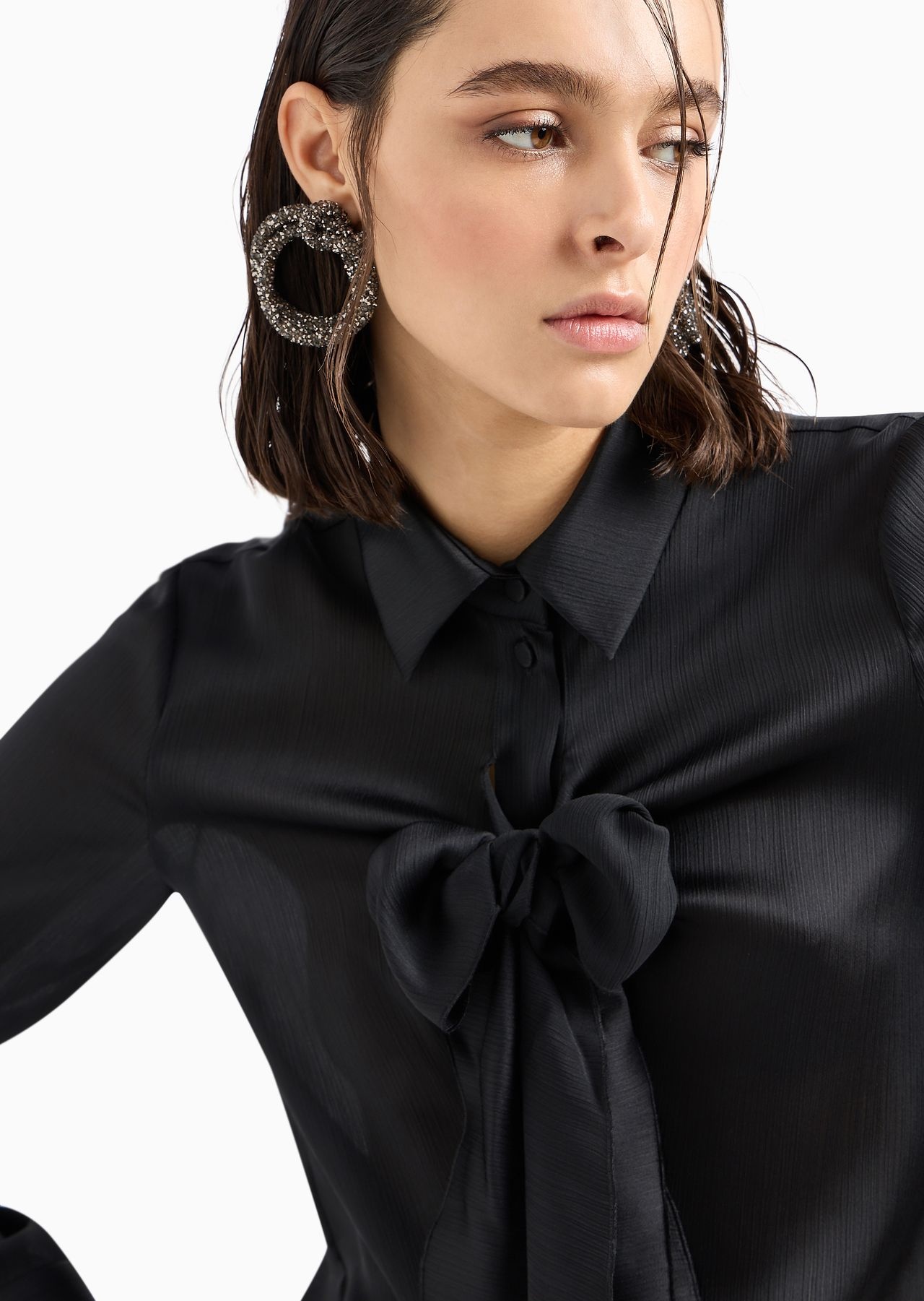 ASV recycled crépon shirt with bow - 6