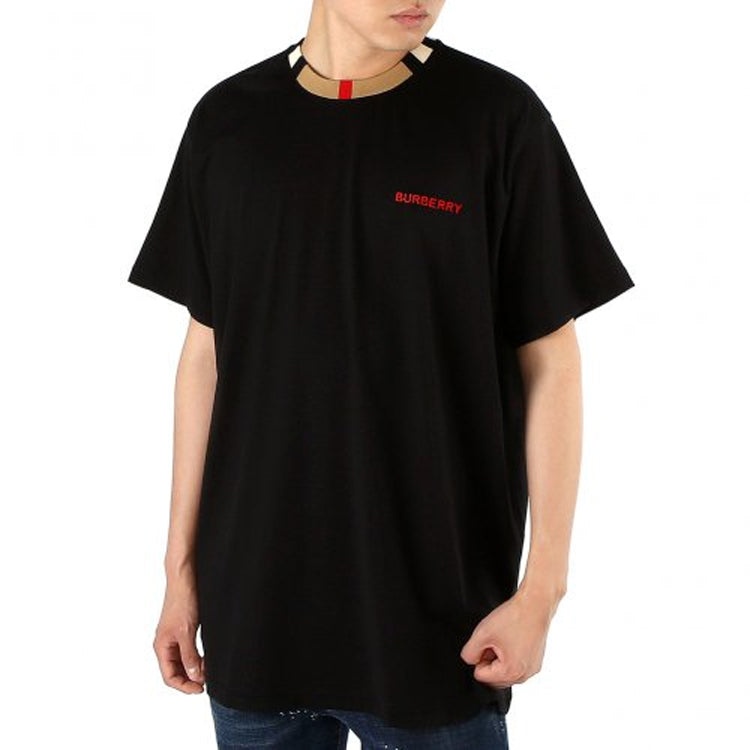 Burberry Detail Collar Short Sleeve Black 8007695-A1189 - 6