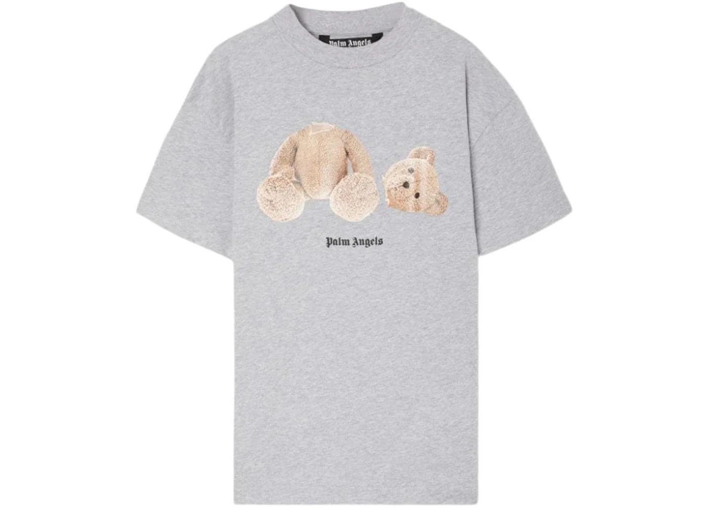 Palm Angels Bear Classic T-Shirt 0860 Melange Grey/Brown - 1