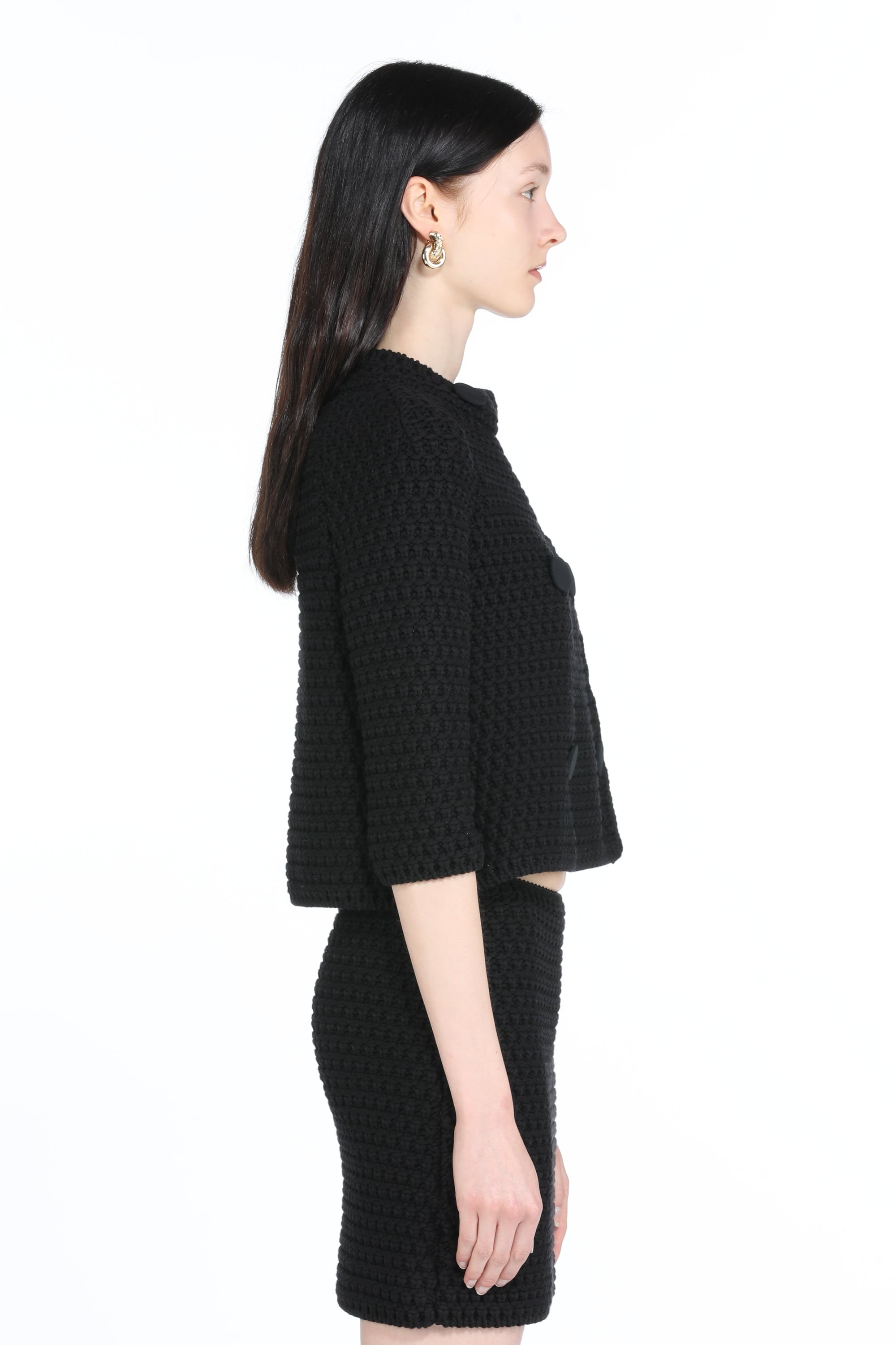 KNITTED CROPPED JACKET - 3