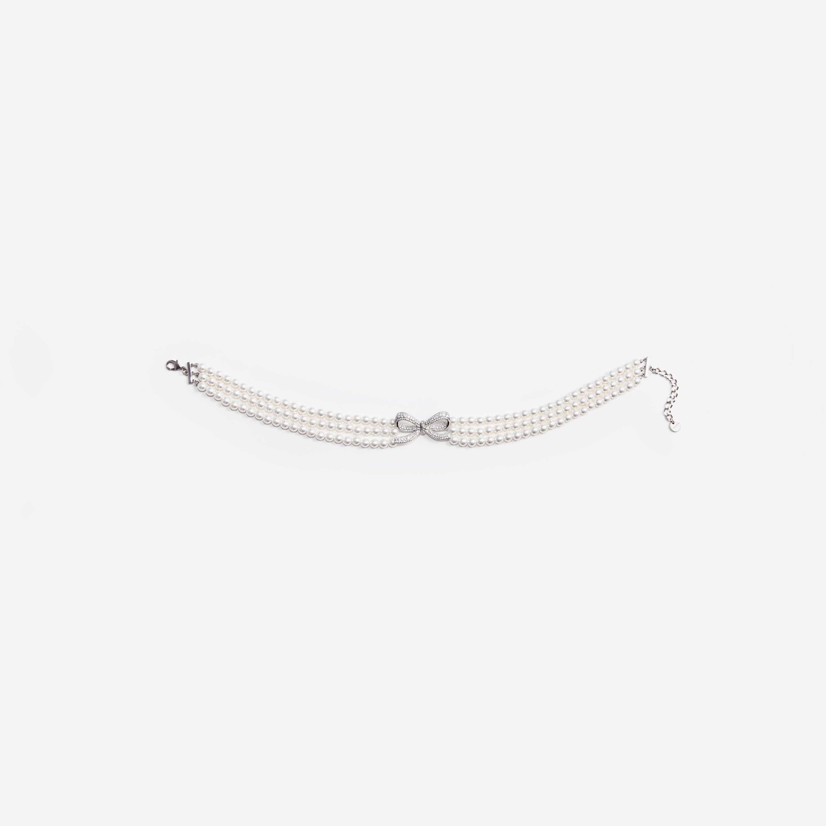 Pearl Bow Choker - 2