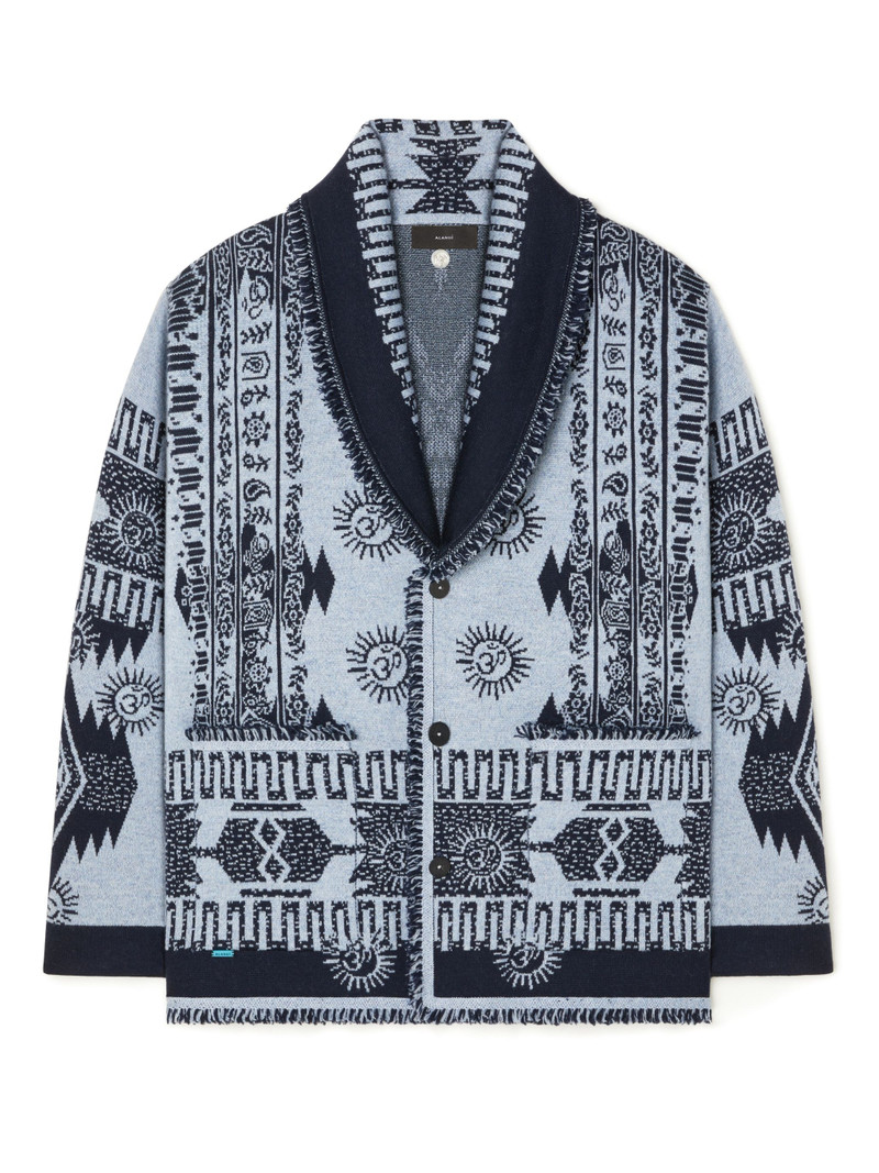 Wood Block Ibrid Jacquard Cardigan 1