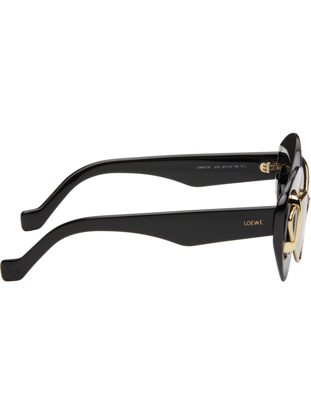Black Cateye Double Frame Sunglasses - 2