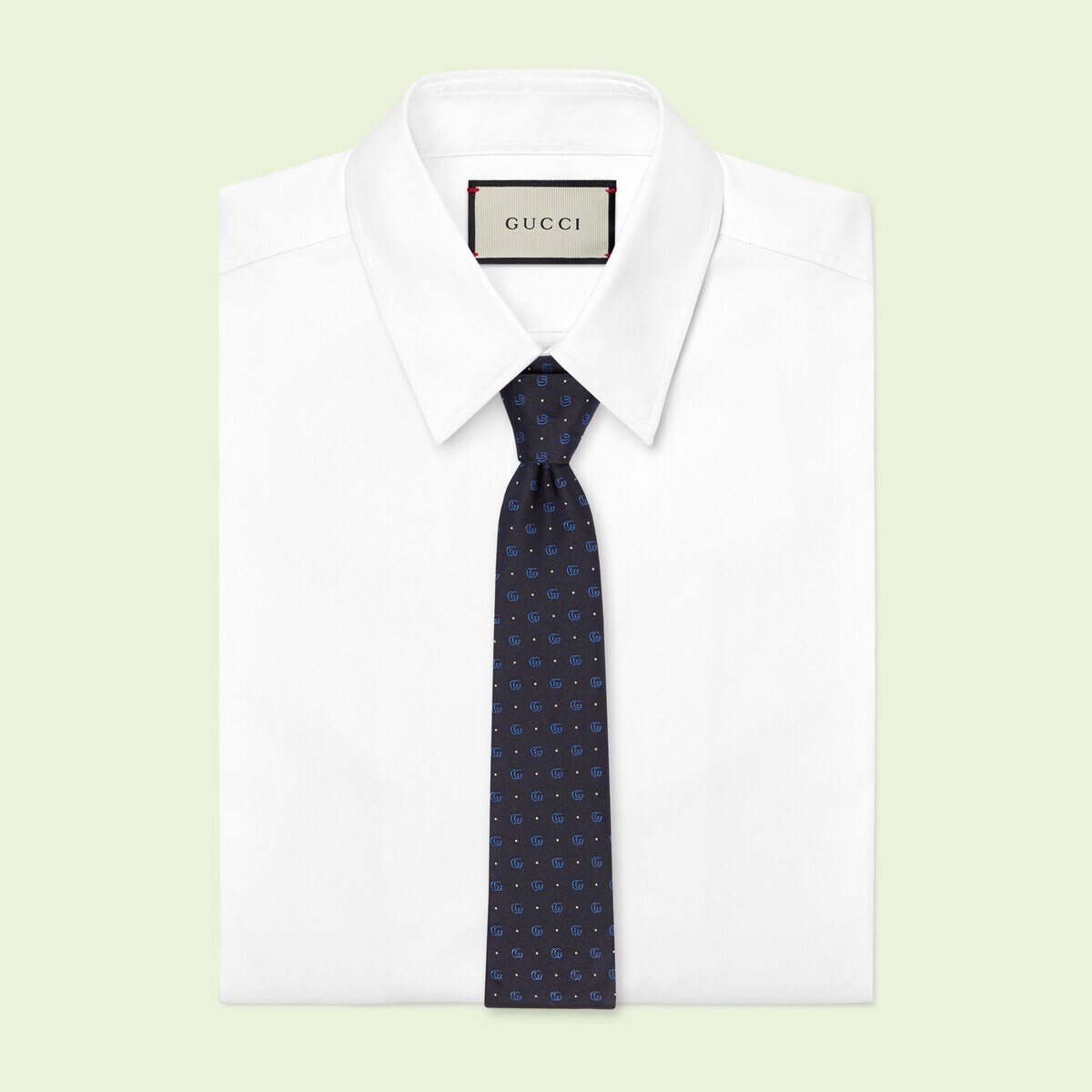 Double G and polka dot silk jacquard tie - 2