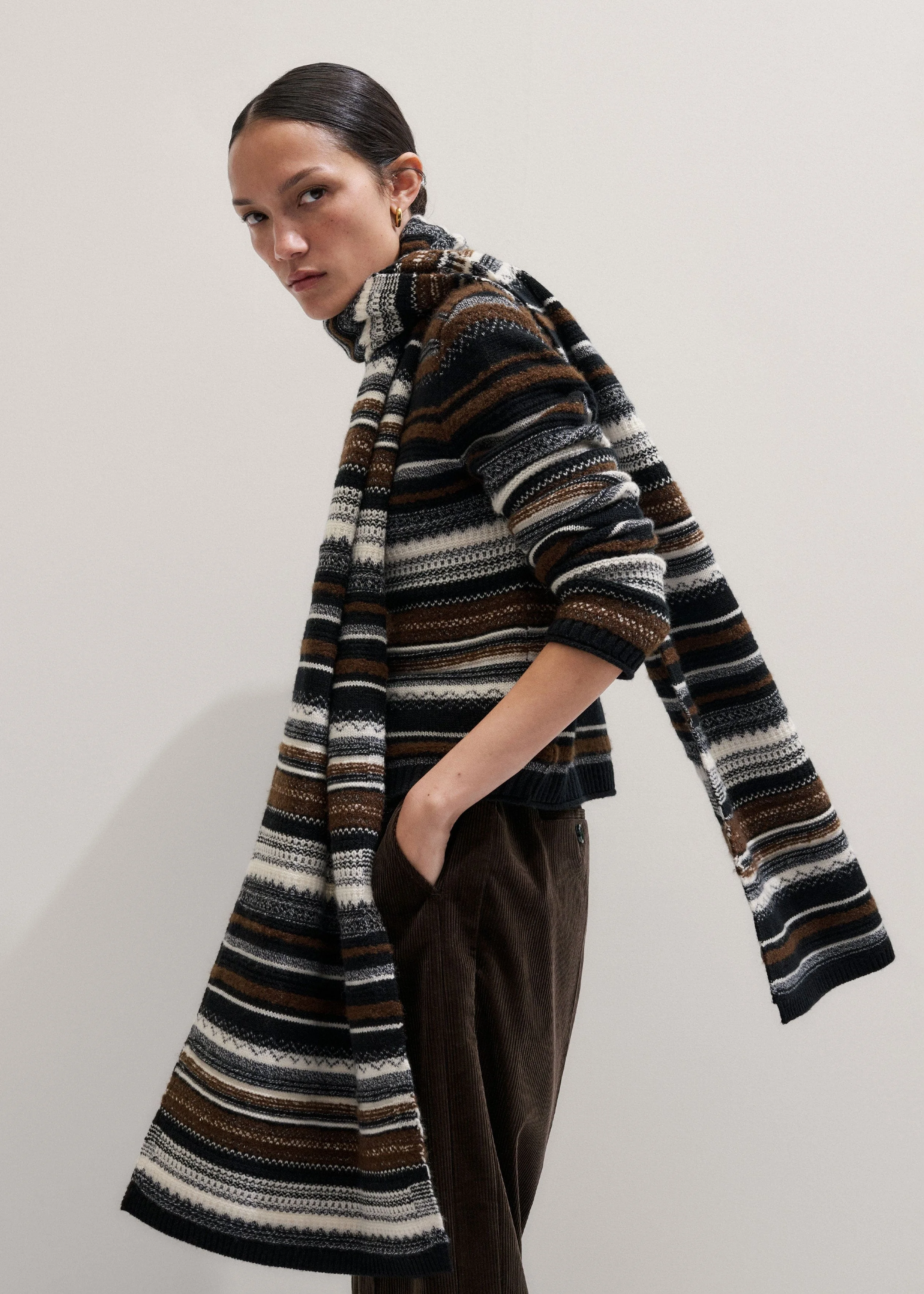 Textured Stitch Scarf - 1