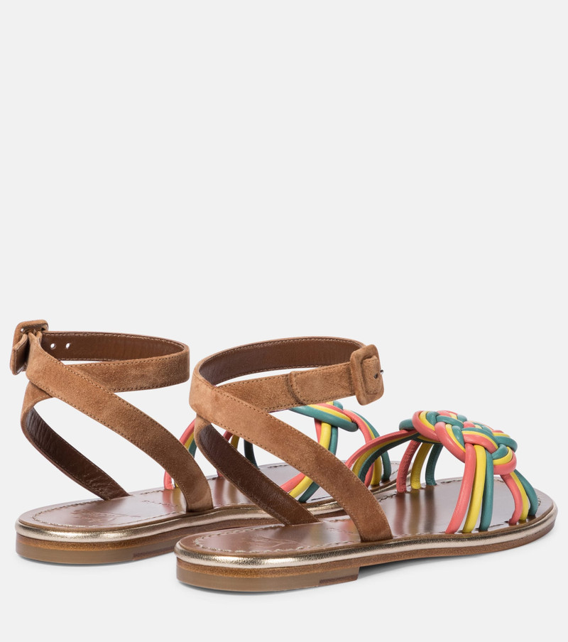 Christian Louboutin Ella suede and leather sandals outlook