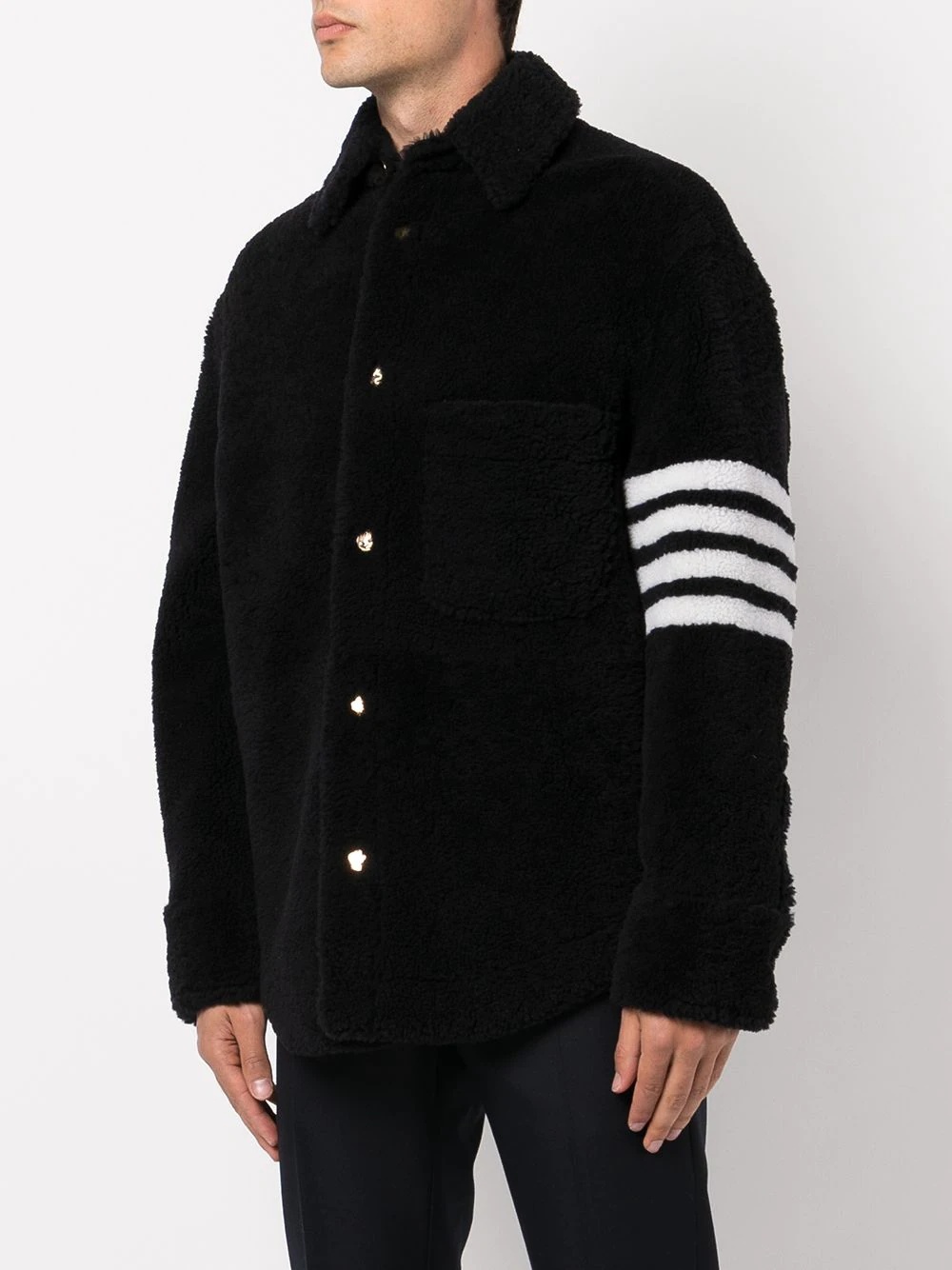 4-Bar shearling jacket - 3