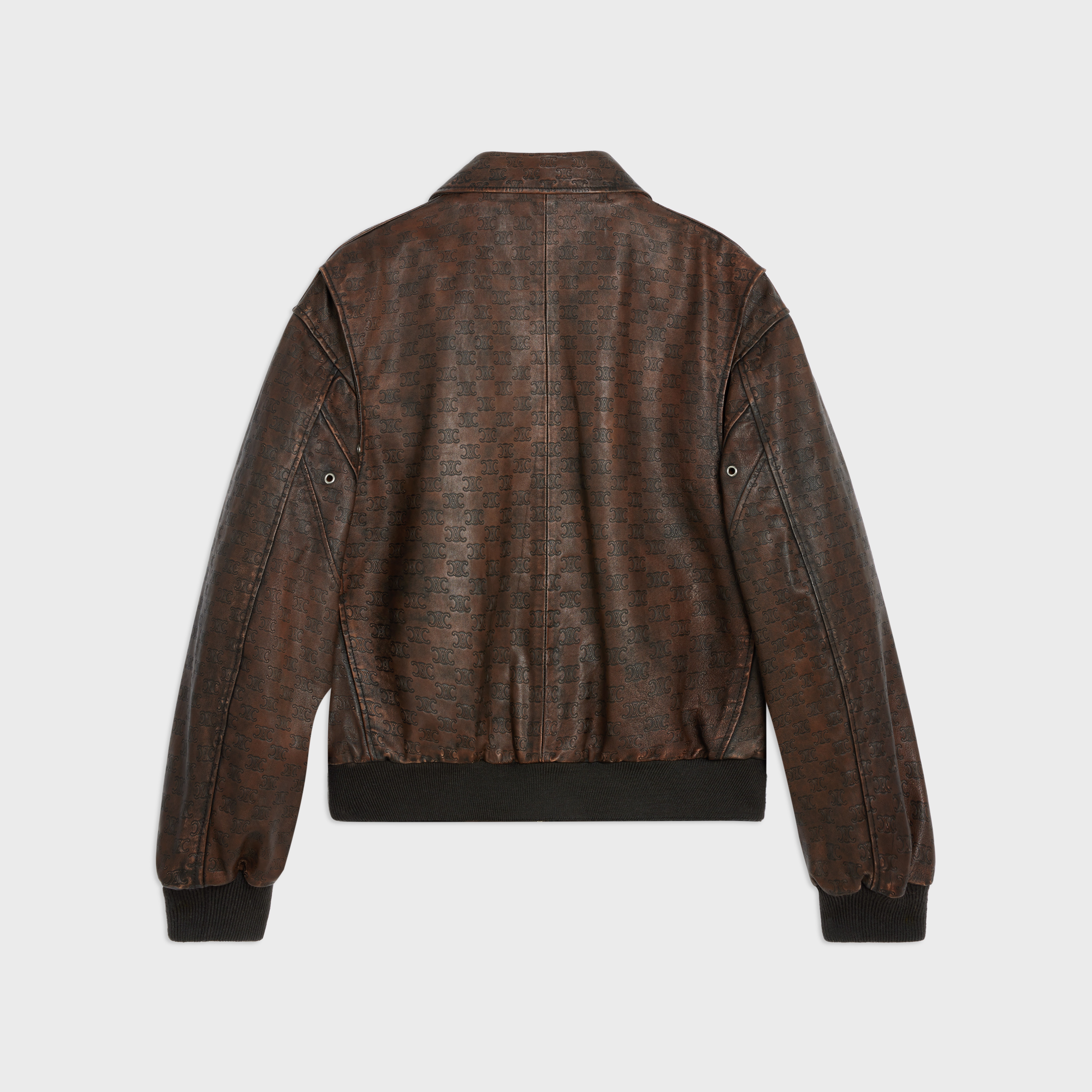 ジャケット BLOUSON JACKET IN PATENT LAMBSKIN LEATHER 2EL09842A.38NO STRAIGHT BLOUSON JACKET IN PATENT LAMBSKIN LEATHER - BLACK