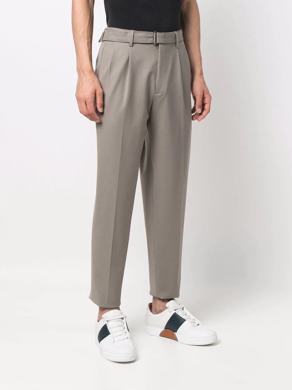 high-waisted straight-leg trousers - 3