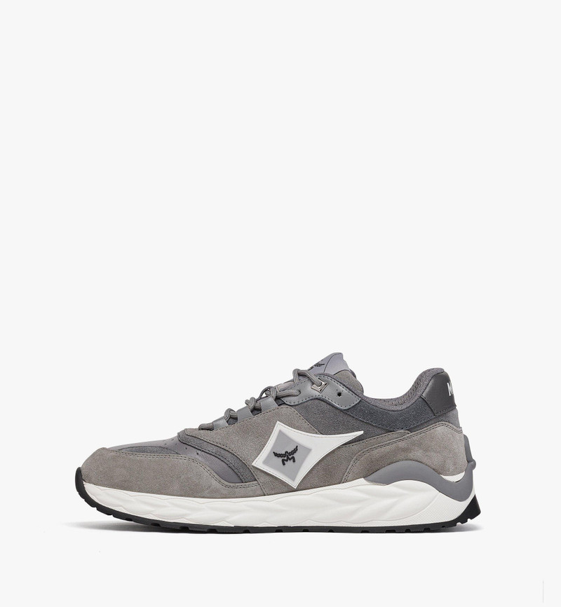 MCM Skywander Lo Sneakers in Calf Suede and Leather outlook