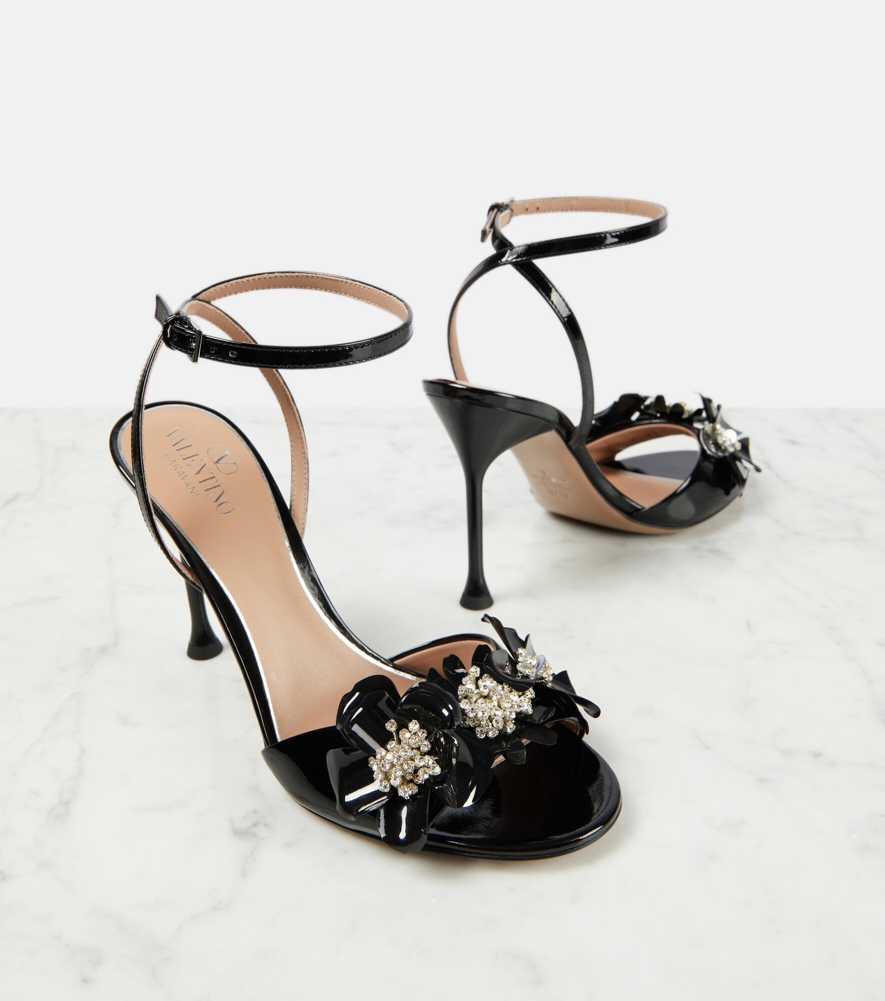 Archive Wild Flower patent leather sandals - 6