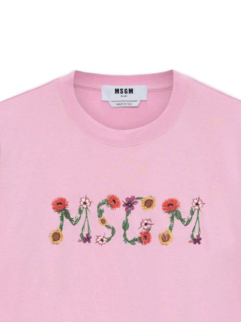 MSGM floral-print T-shirt outlook