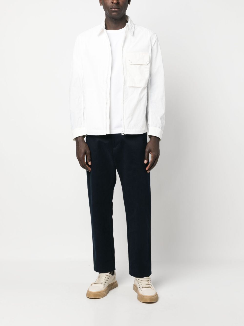 pocket zip-up shirt jacket - 2