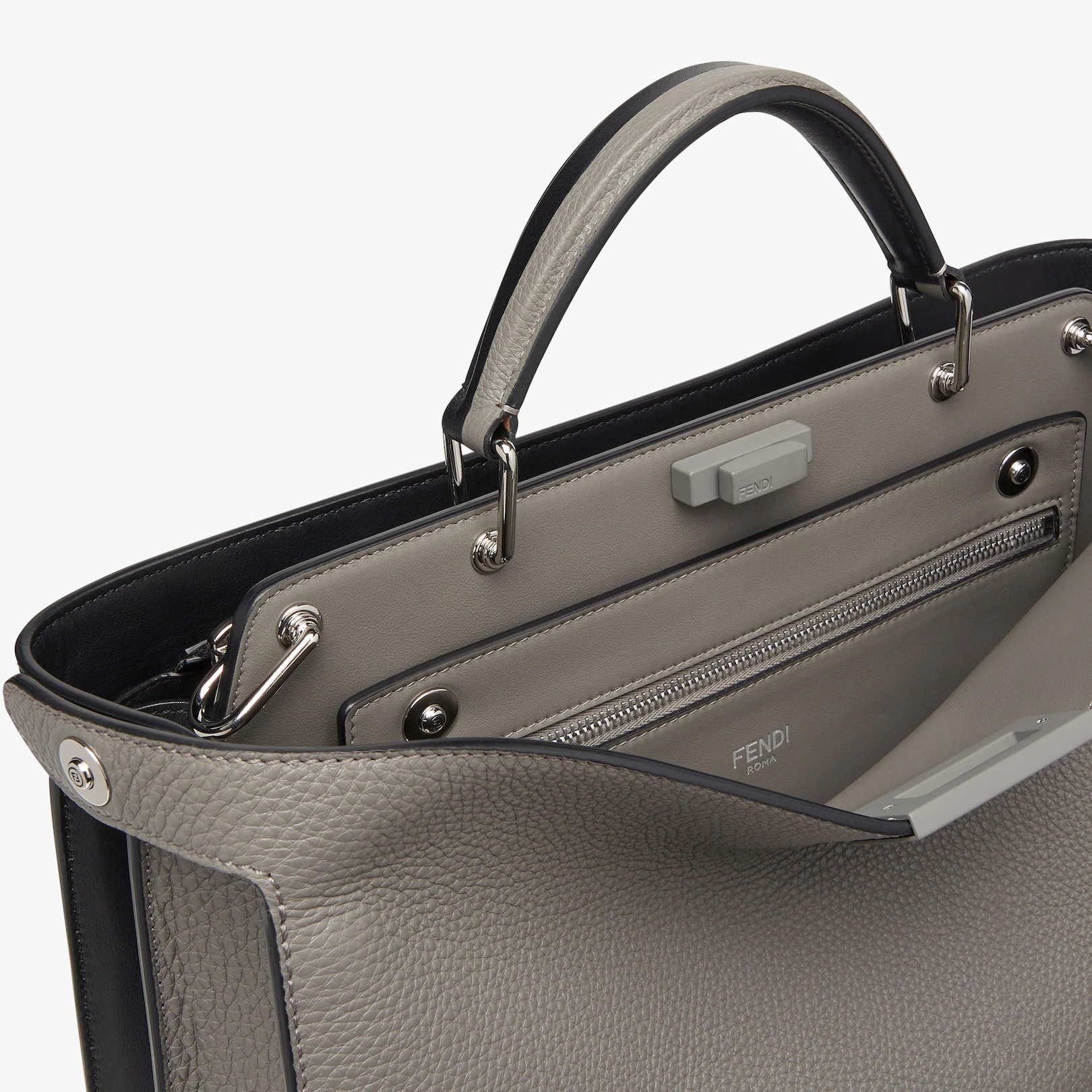 Gray Cuoio Romano leather bag - 6