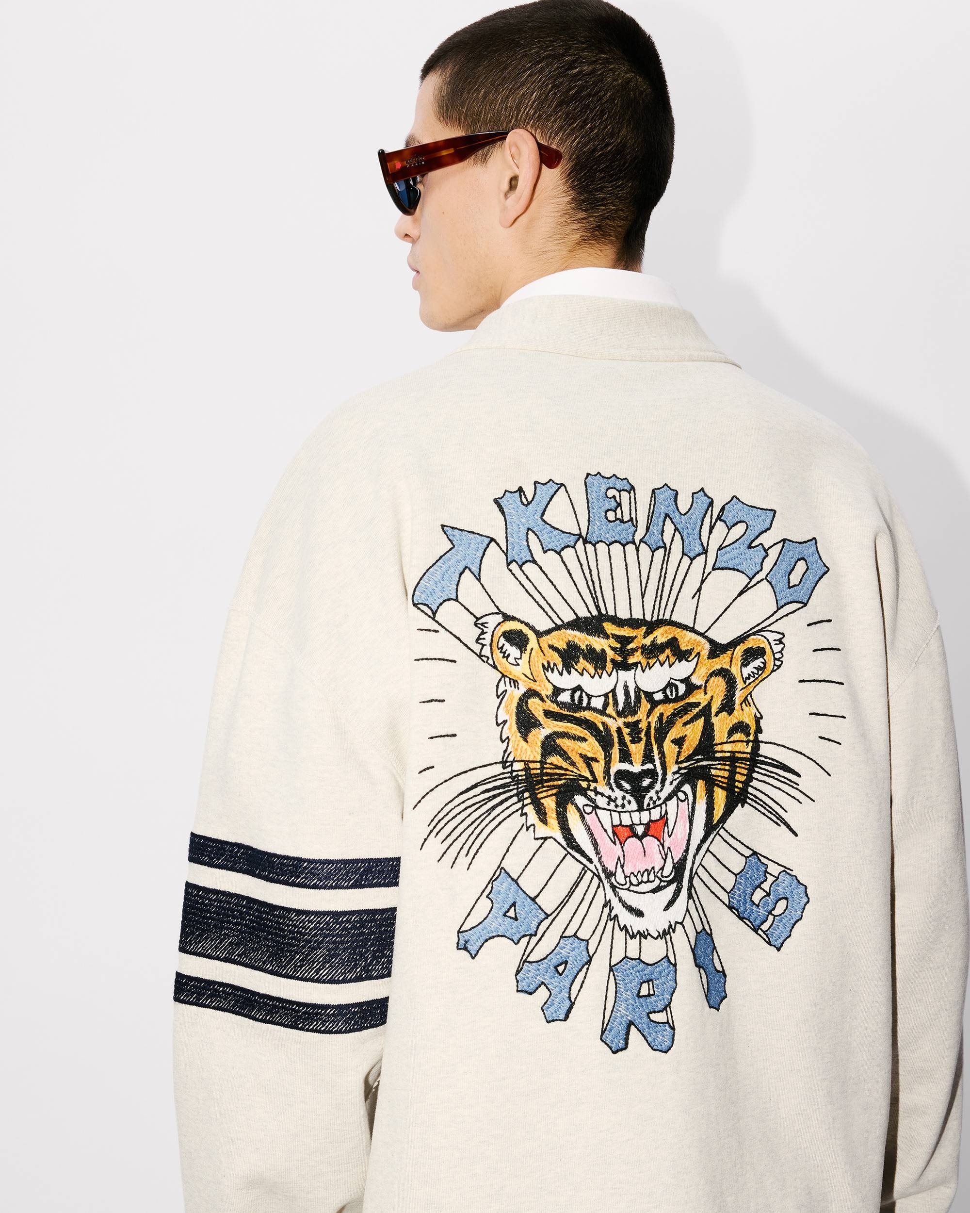 'KENZO Drawn Varsity' super-oversize embroidered cardigan - 3